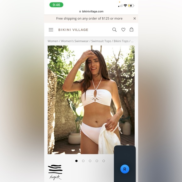 Tropik white bikini top! New with tags - Picture 2 of 4